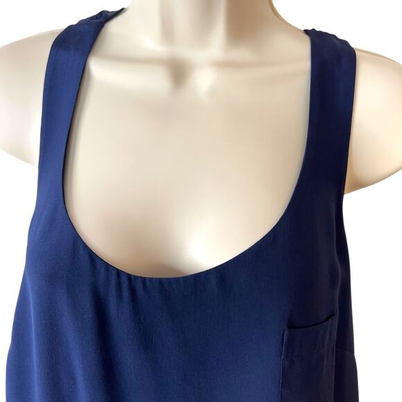 J.Crew Twist Back Criss Cross Silk Shift Dress in Night Shadow Blue Size Small - Picture 5 of 10